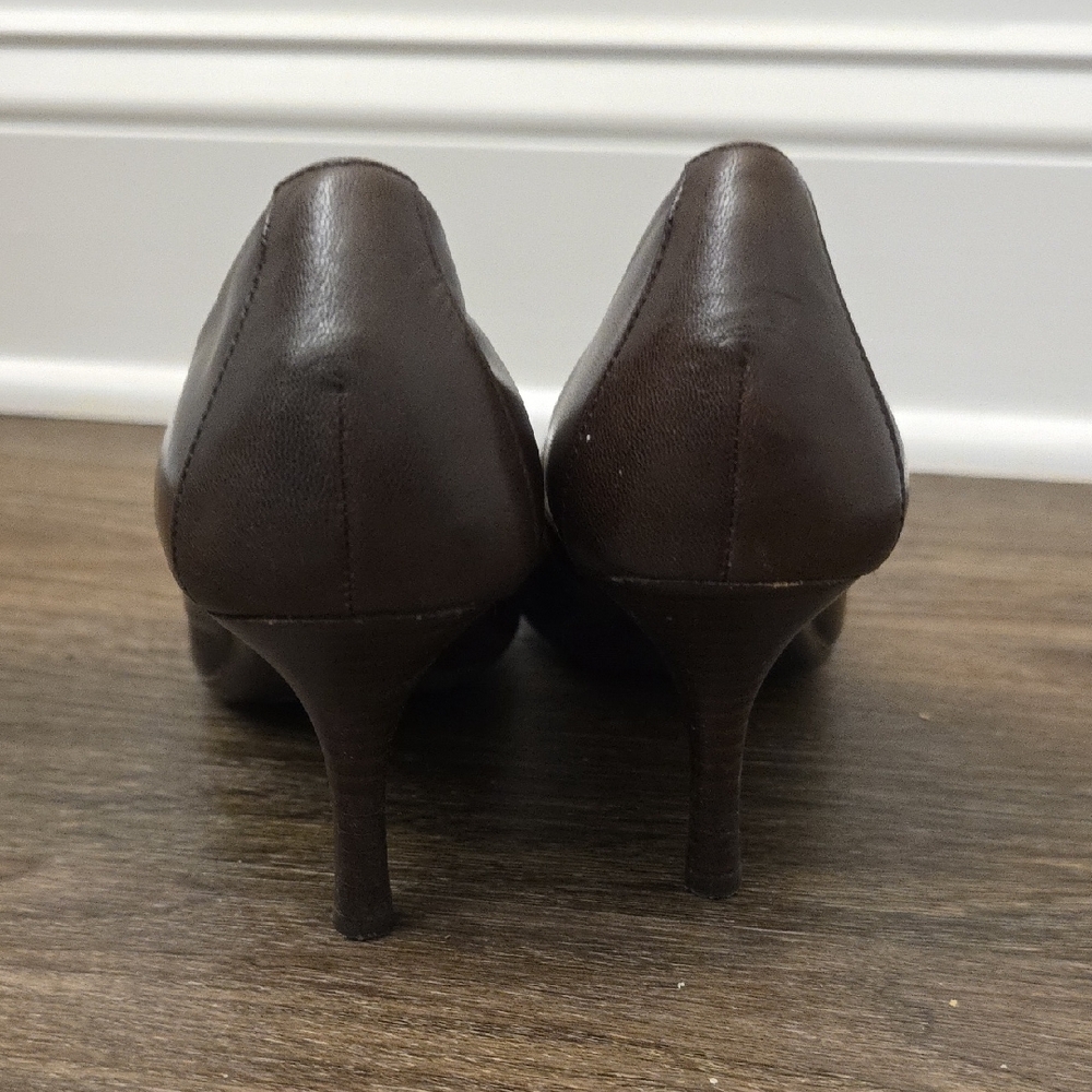 Calvin Klein Brown Leather Heels - Picture 4 of 6